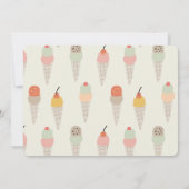 スクープのアイスクリーム1st誕生日の写真 招待状 (裏面)