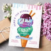 スクープのアイスクリームAny Age誕生日 招待状