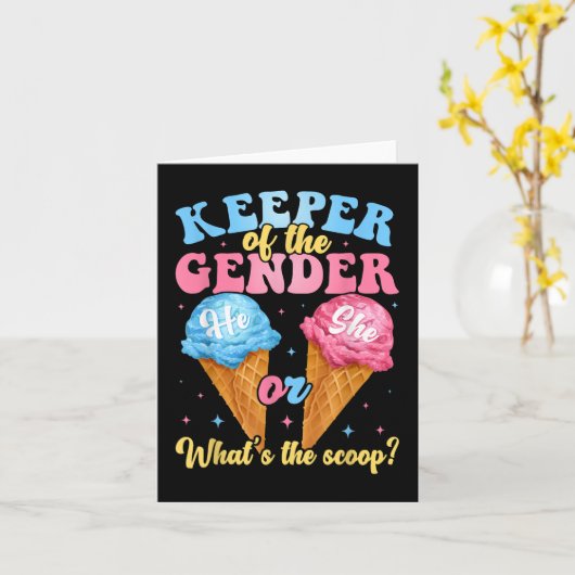 スクープのゲンを持つジェンダー・アイスクリームのキーパー カード (黄色い花)