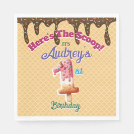 スクープのワッフルコーン招待状 スタンダードランチョンナプキン