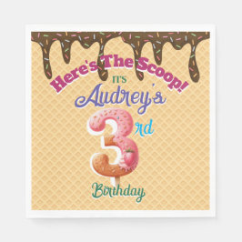 スクープのワッフルコーン招待状 スタンダードランチョンナプキン