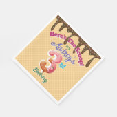 スクープのワッフルコーン招待状 スタンダードランチョンナプキン (角)