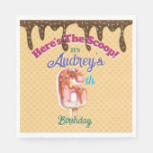 スクープのワッフルコーン招待状 スタンダードランチョンナプキン (正面)