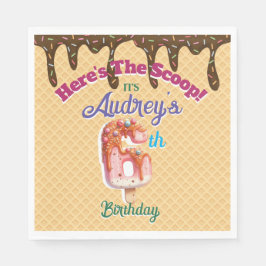 スクープのワッフルコーン招待状 スタンダードランチョンナプキン