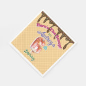 スクープのワッフルコーン招待状 スタンダードランチョンナプキン (角)