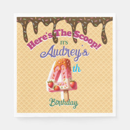 スクープのワッフルコーン招待状 スタンダードランチョンナプキン