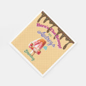 スクープのワッフルコーン招待状 スタンダードランチョンナプキン (角)