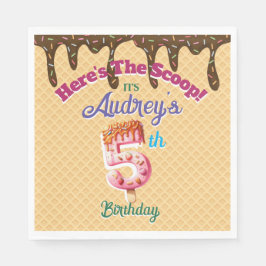 スクープのワッフルコーン招待状 スタンダードランチョンナプキン