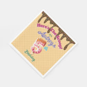 スクープのワッフルコーン招待状 スタンダードランチョンナプキン (角)