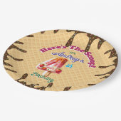 スクープのワッフルコーン招待状 ペーパープレート (アングル)