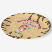 スクープのワッフルコーン招待状 ペーパープレート (アングル)