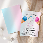 スクープの性別でアイスクリームを見る 招待状