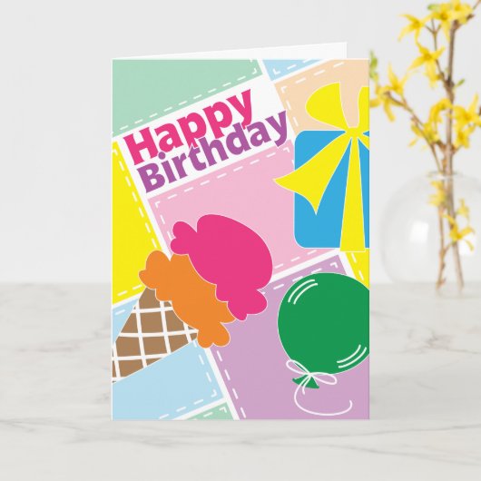 スクープを2つ用意した方が1つより良い!-誕生日カード カード (黄色い花)