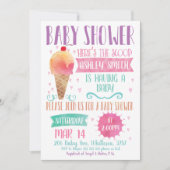 スクープアイスクリームベビーシャワー招待状 招待状 (正面)