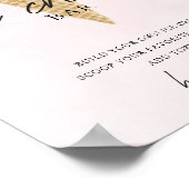 スクープアップピンクモダンブライダルシャワーシンボルや象徴 ポスター (角)