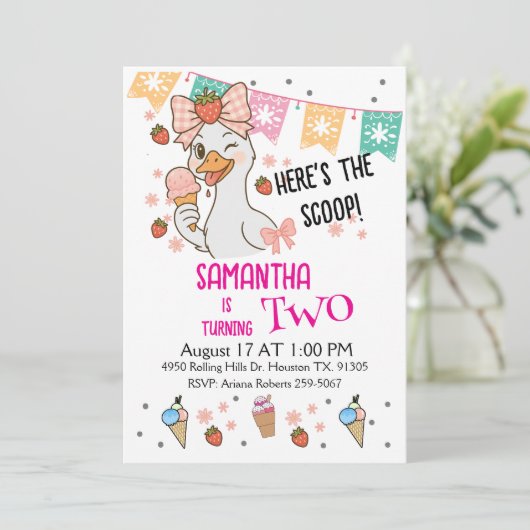 スクープガチョウ間抜け誕生日 招待状 (スタンド正面)