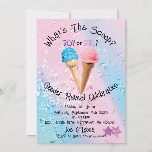 スクープパーソナライズされた性の明らかにとは 招待状 (正面)