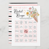 スクープブライダルシャワーゲストビンゴを検索 招待状 (正面/裏面)