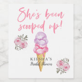 スクープブライダルシャワー ワインラベル (シングルラベル)