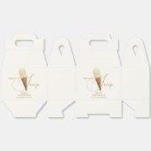 スクープモダンアイスエレガントクリーム赤ちゃんシャワー フェイバーボックス (見開き)