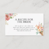 スクープレシピ要求ブライダルシャワー エンクロージャーカード (正面)