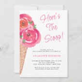 スクープ女子の赤ちゃんシャワー 招待状 (正面)