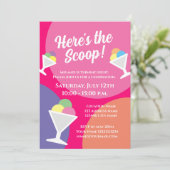 スクープ子供のアイスクリーム誕生日パーティーはこちら 招待状 (スタンド正面)