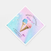 スクープ性別でアイスクリームを見るカスタム スタンダードランチョンナプキン (角)