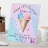 スクープ性別でアイスクリームを見るカスタム 台座サイン (インサイチュ)