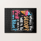 スクープ性別リビールアイスクリームベビー ジグソーパズル (横)