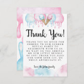 スクープ性別リビールサンキューカード。 サンキューカード (正面/裏面)