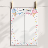 スクープ投票でアイスクリームを表示する性別 ポスター