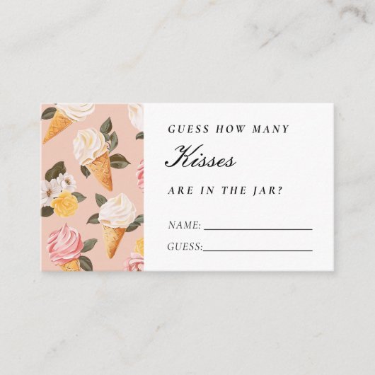 スクープ数キスブライダルシャワー エンクロージャーカード (正面)