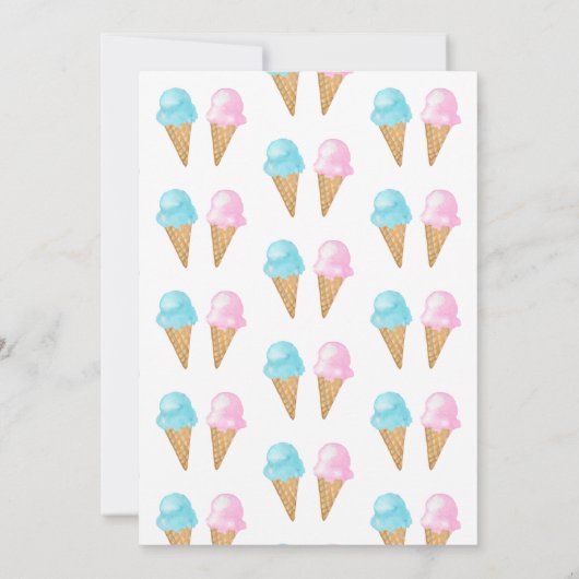 スクープ男の子または女の子の性別の表示パーティー 招待状 (裏面)