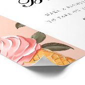 スクープ花バーブライダルシャワー標識 ポスター (角)