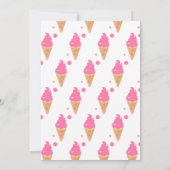 スクープ・アイスクリームパーティー誕生日 招待状 (裏面)