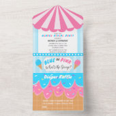 スクープ・アイスクリームパーラー性別のリビールとは オールインワン招待状 (内側)