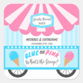 スクープ・アイスクリームパーラー性別のリビールとは スクエアシール (正面)