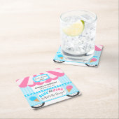 スクープ・アイスクリームパーラー性別のリビールとは スクエアペーパーコースター (インサイチュ)