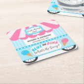 スクープ・アイスクリームパーラー性別のリビールとは スクエアペーパーコースター (アングル)