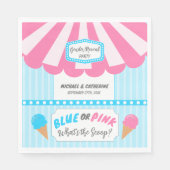 スクープ・アイスクリームパーラー性別のリビールとは スタンダードランチョンナプキン (正面)