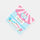 スクープ・アイスクリームパーラー性別のリビールとは スタンダードランチョンナプキン (角)