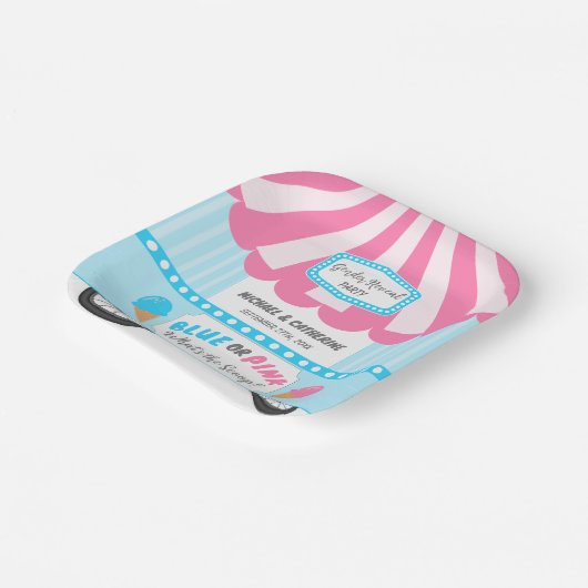 スクープ・アイスクリームパーラー性別のリビールとは ペーパープレート (傾斜あり)