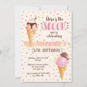 スクープ・アイスクリーム誕生日パーティー 招待状 (正面)