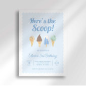 スクープ・アイスクリーム誕生日招待状 招待状
