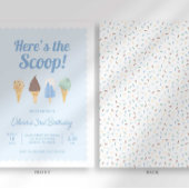 スクープ・アイスクリーム誕生日招待状 招待状