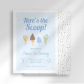 スクープ・アイスクリーム誕生日招待状 招待状