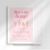 スクープ・アイスクリーム誕生日招待状 招待状