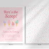 スクープ・アイスクリーム誕生日招待状 招待状