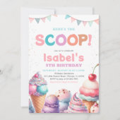 スクープ・アイス誕生日 招待状 (正面)